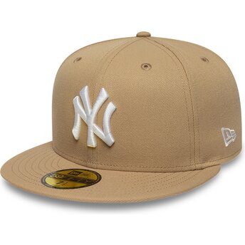 Cap ravna brown ajustada claro 59FIFTY League Essential New York Yankees MLB New Era