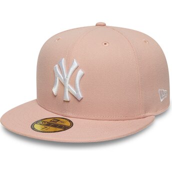 New Era Flat Brim 59FIFTY League Essential New York Yankees MLB Pink Fitted Cap