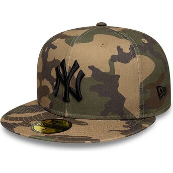 Cap ravna camouflage ajustada negro 59FIFTY Camo New York Yankees MLB New Era