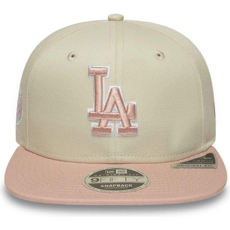 cap-ravna-beige-snapback-rosa-9fifty-original-fit-world-series-patch-los-angeles-dodgers-mlb-new-era