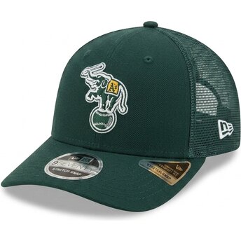 Kapa zaobljena zelena snapback 9SEVENTY Stretch Snap Evergreen Oakland Athletics MLB New Era