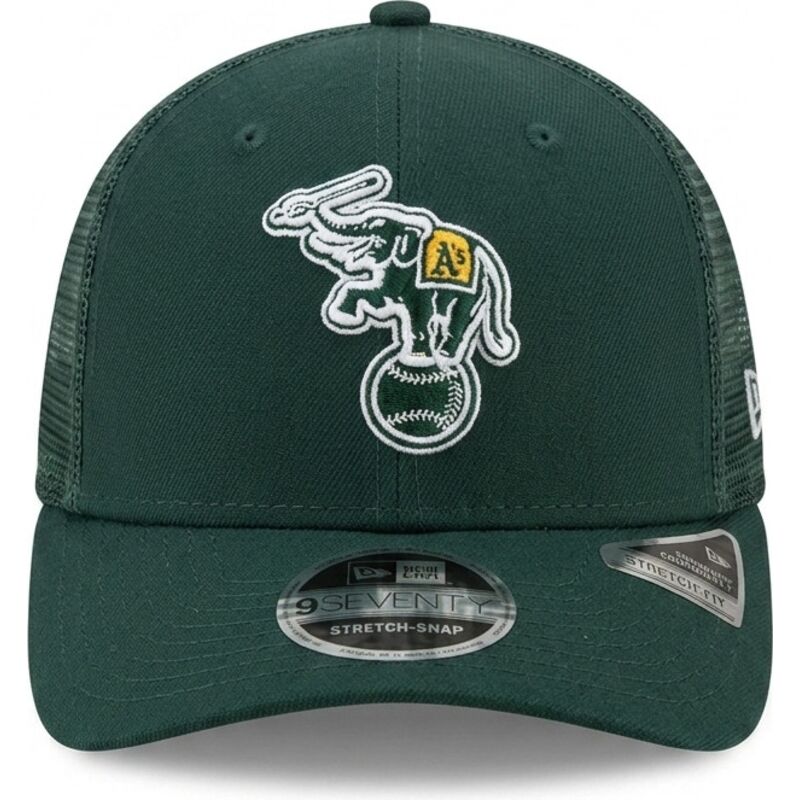 kape-zaobljena-zelena-snapback-9seventy-stretch-snap-evergreen-oakland-athletics-mlb-new-era