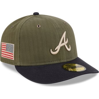 Cap zaobljena green ajustada 59FIFTY Pre-Curved American Herringbone Atlanta Braves MLB New Era