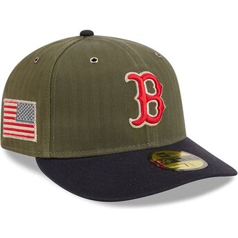Cap zaobljena green ajustada 59FIFTY Pre-Curved American Herringbone Boston Red Sox MLB New Era