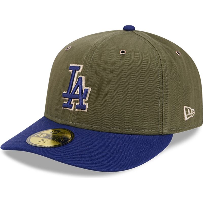 kape-zaobljena-zelena-prilagoden-59fifty-pre-curved-american-herringbone-los-angeles-dodgers-mlb-new-era