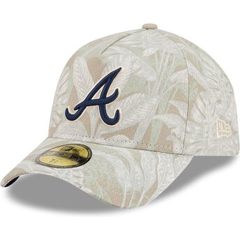 Cap zaobljena beige ajustada 59FORTY A Frame Leafy Palm Atlanta Braves MLB New Era