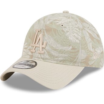 Kapa zaobljena bež podesiv 9TWENTY Leafy Palm Los Angeles Dodgers MLB New Era