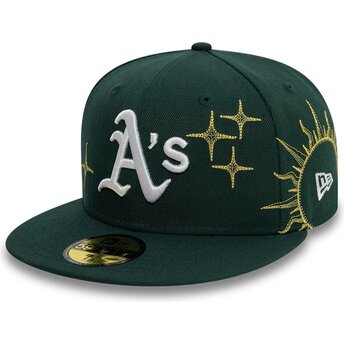 Cap ravna green ajustada 59FIFTY Zodiac Oakland Athletics MLB New Era