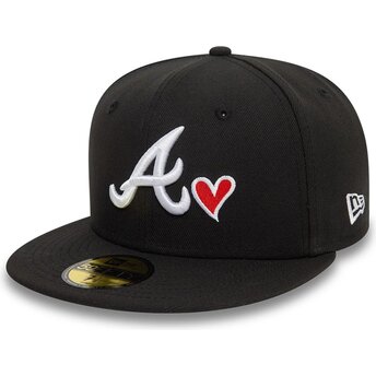 Cap ravna black ajustada 59FIFTY Heart Icon Atlanta Braves MLB New Era