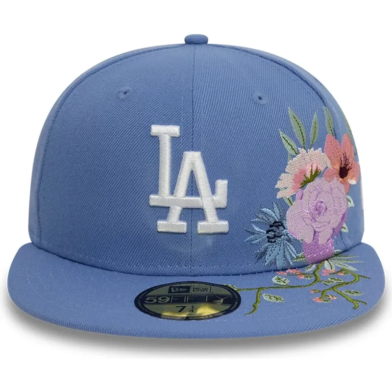 new-era-flat-brim-59fifty-floral-los-angeles-dodgers-mlb-blue-fitted-cap