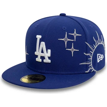 Kape ravna plava prilagođen 59FIFTY Zodiac Los Angeles Dodgers MLB New Era