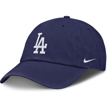 Kape zaobljena plava podesiva traka za djecu Club Unstructured Organic Cotton Los Angeles Dodgers MLB Nike