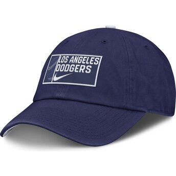 Kape zaobljena plava podesiva traka Primetime Club Unstructured Organic Cotton Los Angeles Dodgers MLB Nike