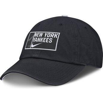 Kape zaobljena mornarsko plava podesiva traka Primetime Club Unstructured Organic Cotton New York Yankees MLB Nike
