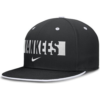 Kape ravna crna prilagođen Primetime Dri-Fit True Structured Round Bill New York Yankees MLB Nike