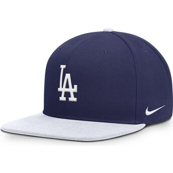 Nike Flat Brim Nike Dri-Fit Pro Structured Square Bill Los Angeles Dodgers MLB Blue and White Snapback Cap