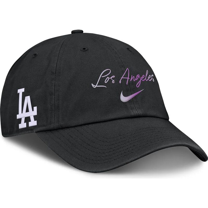 cap-zaobljena-black-adjustable-strap-mothers-day-club-unstructured-organic-cotton-los-angeles-dodgers-mlb-nike