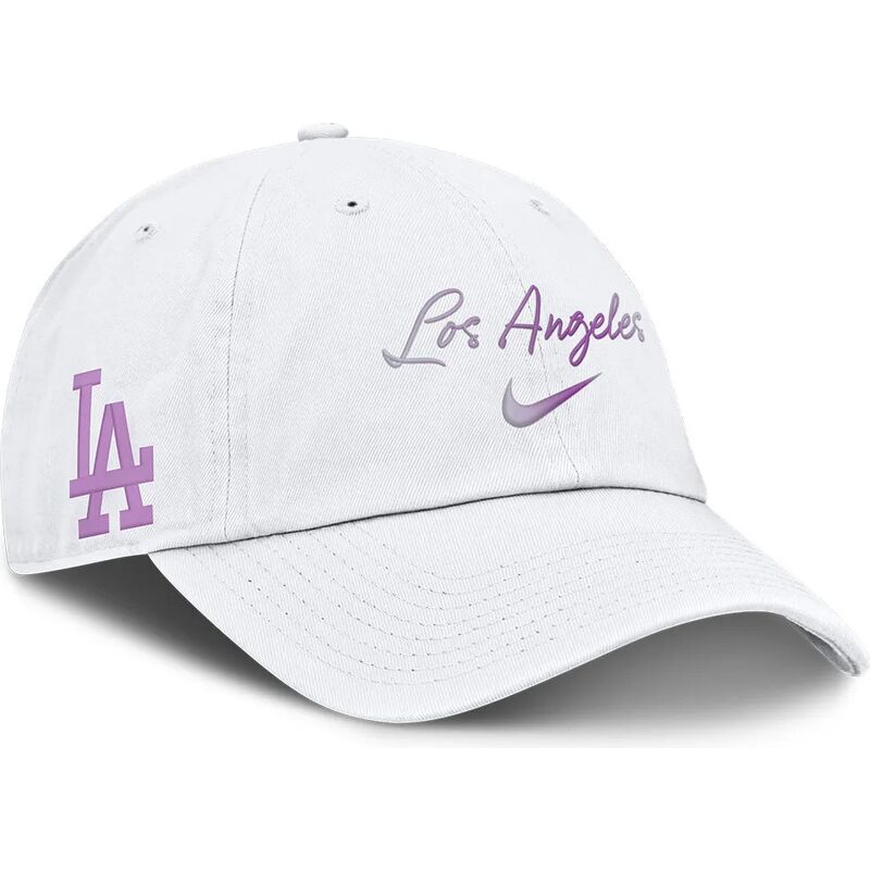 cap-zaobljena-white-adjustable-strap-mothers-day-club-unstructured-organic-cotton-los-angeles-dodgers-mlb-nike cap-zaobljena-white-adjustable-strap-mothers-day-club-unstructured-organic-cotton-los-angeles-dodgers-mlb-nike