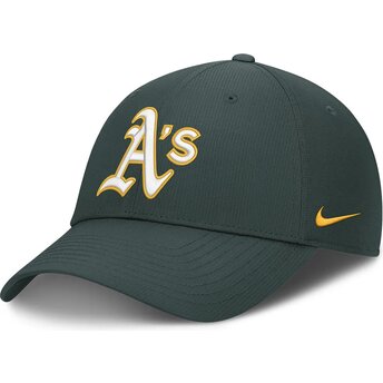 Cap zaobljena green adjustable strap Club Structured UV Poly Ripstop Oakland Athletics MLB Nike