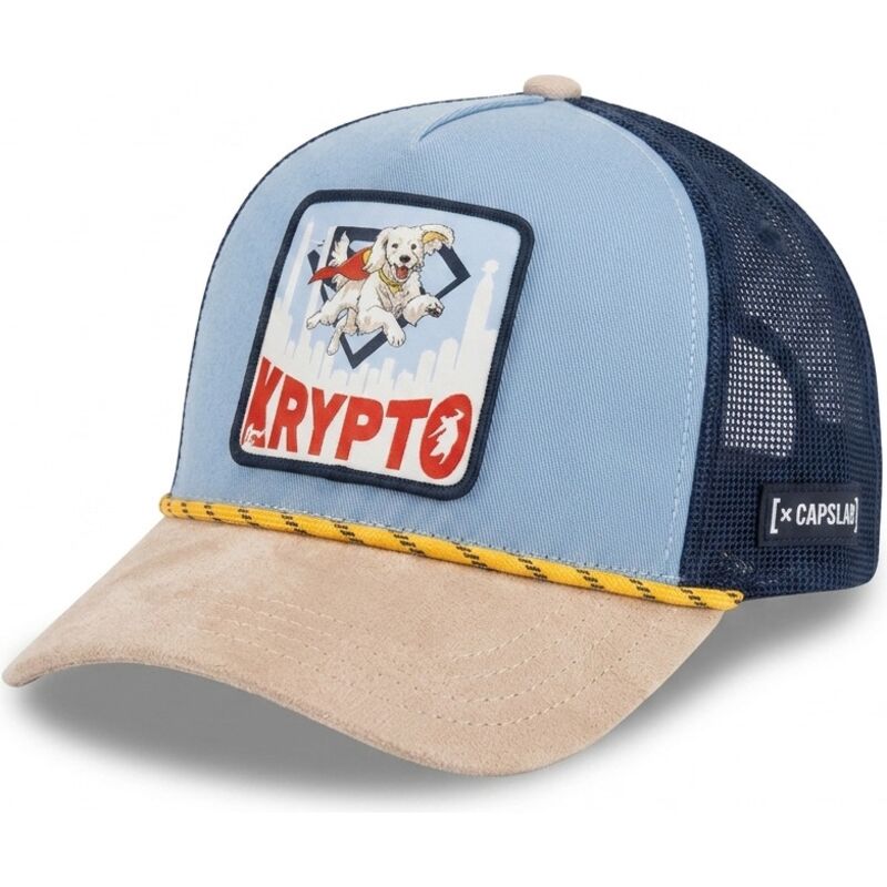 capslab-krypto-dc12-pctkrypb-dc-comics-blue-and-beige-trucker-hat