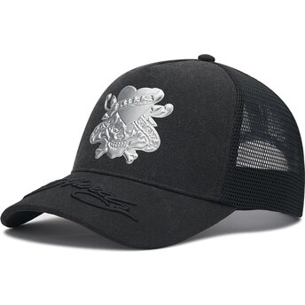 Kapa zaobljena crna snapback Love Kills Slowly Washed Ed Hardy