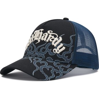 Kapa zaobljena crna snapback Flaming Ed Hardy