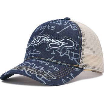 Kapa zaobljena mornarsko plava snapback Don Denim Ed Hardy