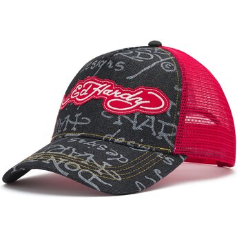 Kapa zaobljena crna snapback Don Denim Ed Hardy