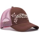 kapa-zaobljena-smeda-snapback-rosa-skull-and-roses-ed-hardy