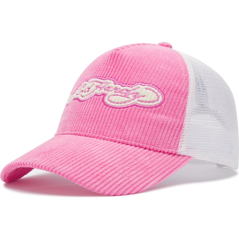 kapa-zaobljena-ruzicasta-snapback-embroidery-applique-cord-ed-hardy