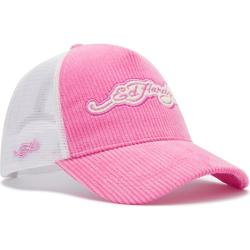kapa-zaobljena-ruzicasta-snapback-embroidery-applique-cord-ed-hardy