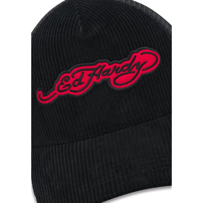 kapa-zaobljena-crna-snapback-embroidery-applique-cord-ed-hardy