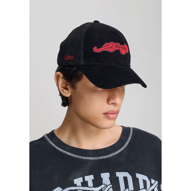 kapa-zaobljena-crna-snapback-embroidery-applique-cord-ed-hardy
