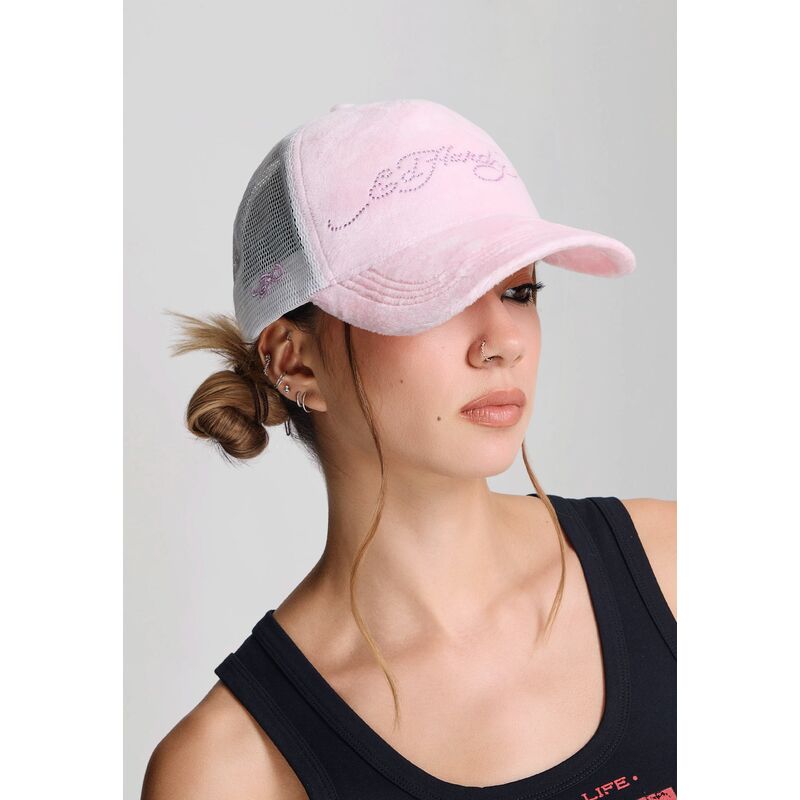 kapa-zaobljena-ruzicasta-snapback-diamante-velour-ed-hardy