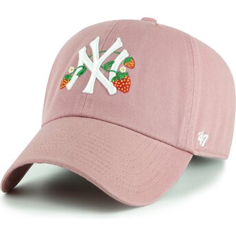 Kapa zaobljena ružičasta podesiv za djecu Clean Up Icon Alt Strawberry New York Yankees MLB 47 Brand