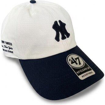Kapa zaobljena bež podesiv Clean Up Contemporary Two Tone New York Yankees MLB 47 Brand