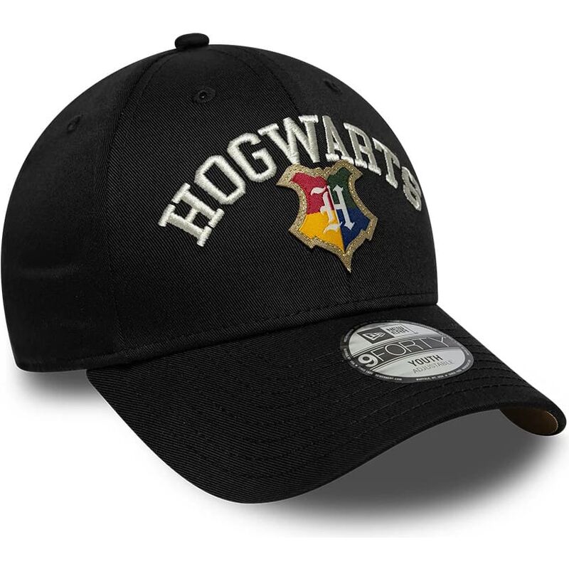 kapa-zaobljena-crna-snapback-za-djecu-9forty-wordmark-hogwarts-harry-potter-new-era