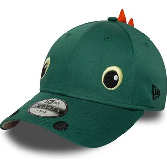 Kapa zaobljena zelena snapback za djecu 9FORTY Dino Face New Era