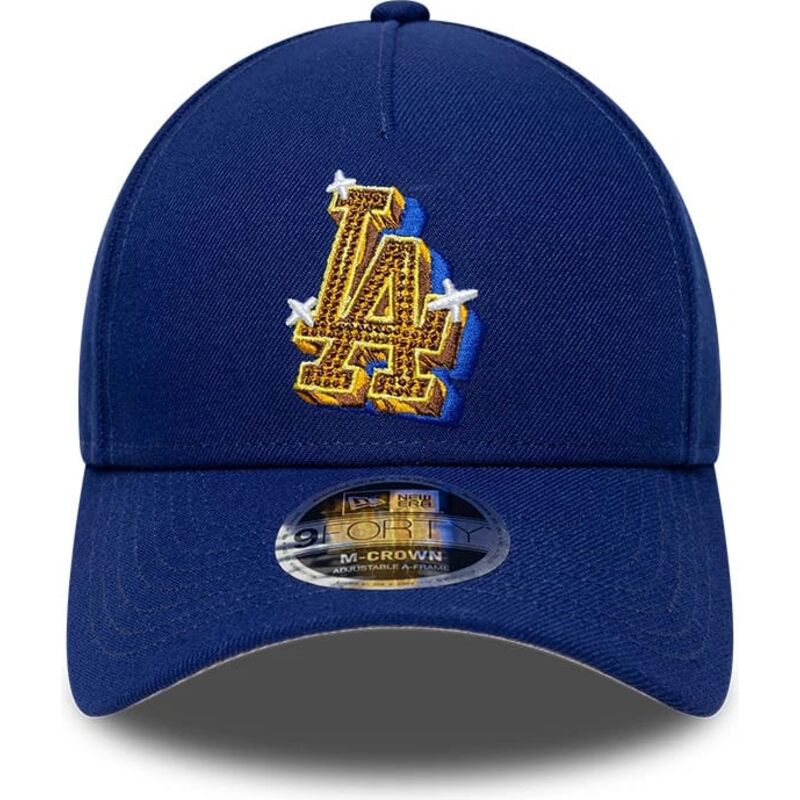 kapa-zaobljena-plava-snapback-9forty-m-crown-a-frame-emblem-los-angeles-dodgers-mlb-new-era