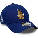 kapa-zaobljena-plava-snapback-9forty-m-crown-a-frame-emblem-los-angeles-dodgers-mlb-new-era