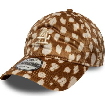 Kapa zaobljena smeđa podesiv 9TWENTY Animal Print Los Angeles Dodgers MLB New Era