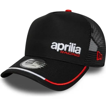Kapa zaobljena crna snapback E Frame Flawless Aprilia Piaggio New Era