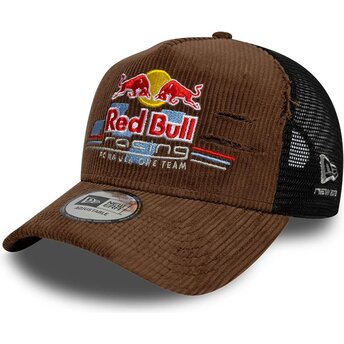 Kapa zaobljena smeđa snapback A Frame Distressed Cord Red...