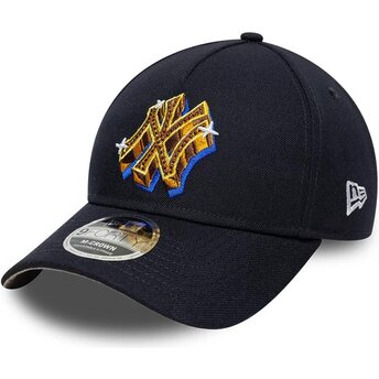 Kapa zaobljena mornarsko plava snapback 9FORTY M-Crown A Frame Emblem New York Yankees MLB New Era