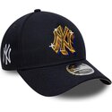 kapa-zaobljena-mornarsko-plava-snapback-9forty-m-crown-a-frame-emblem-new-york-yankees-mlb-new-era