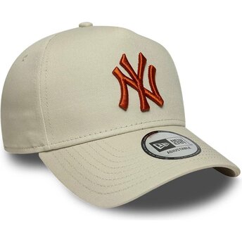 Kapa zaobljena bež snapback E Frame League Essential New York Yankees MLB New Era