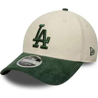 Kapa zaobljena bež snapback 9FORTY M-Crown Cord Los Angeles Dodgers MLB New Era