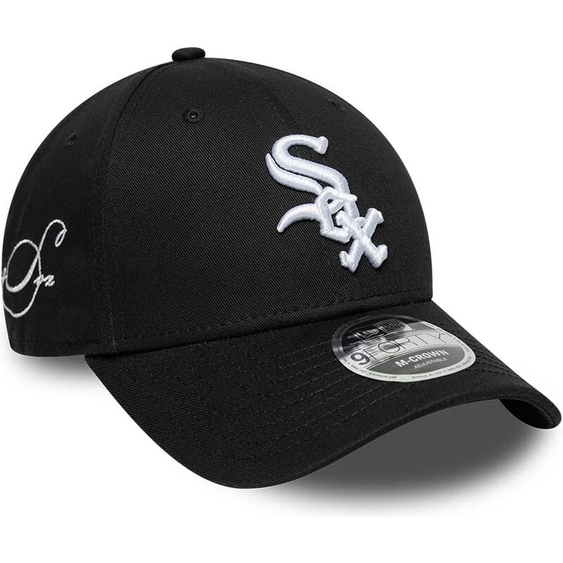 kapa-zaobljena-crna-snapback-9forty-m-crown-side-script-chicago-white-sox-mlb-new-era
