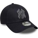 kapa-zaobljena-mornarsko-plava-podesiv-9forty-metallic-outline-new-york-yankees-mlb-new-era