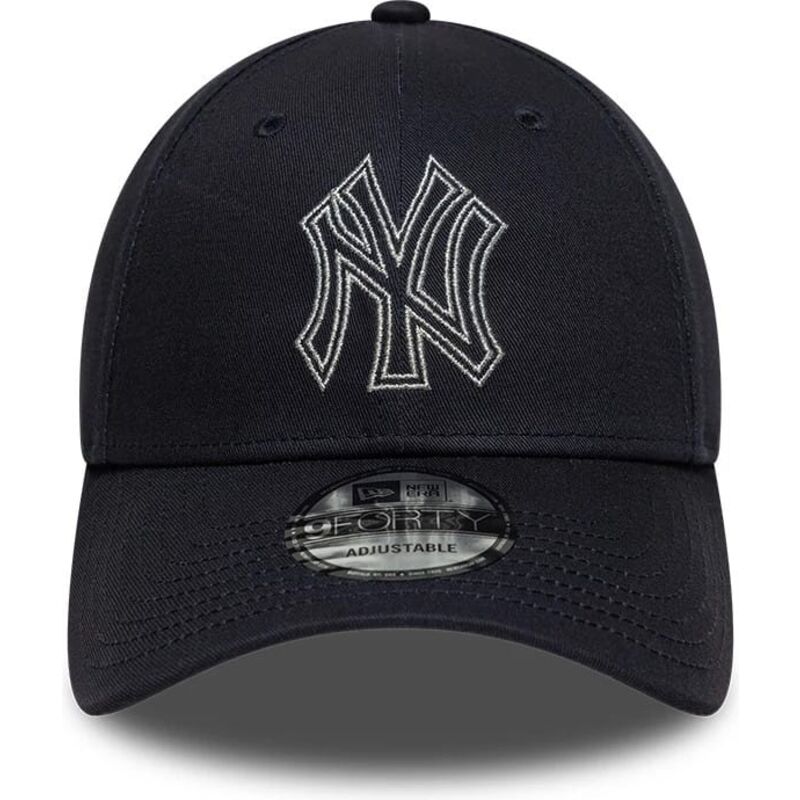 kapa-zaobljena-mornarsko-plava-podesiv-9forty-metallic-outline-new-york-yankees-mlb-new-era